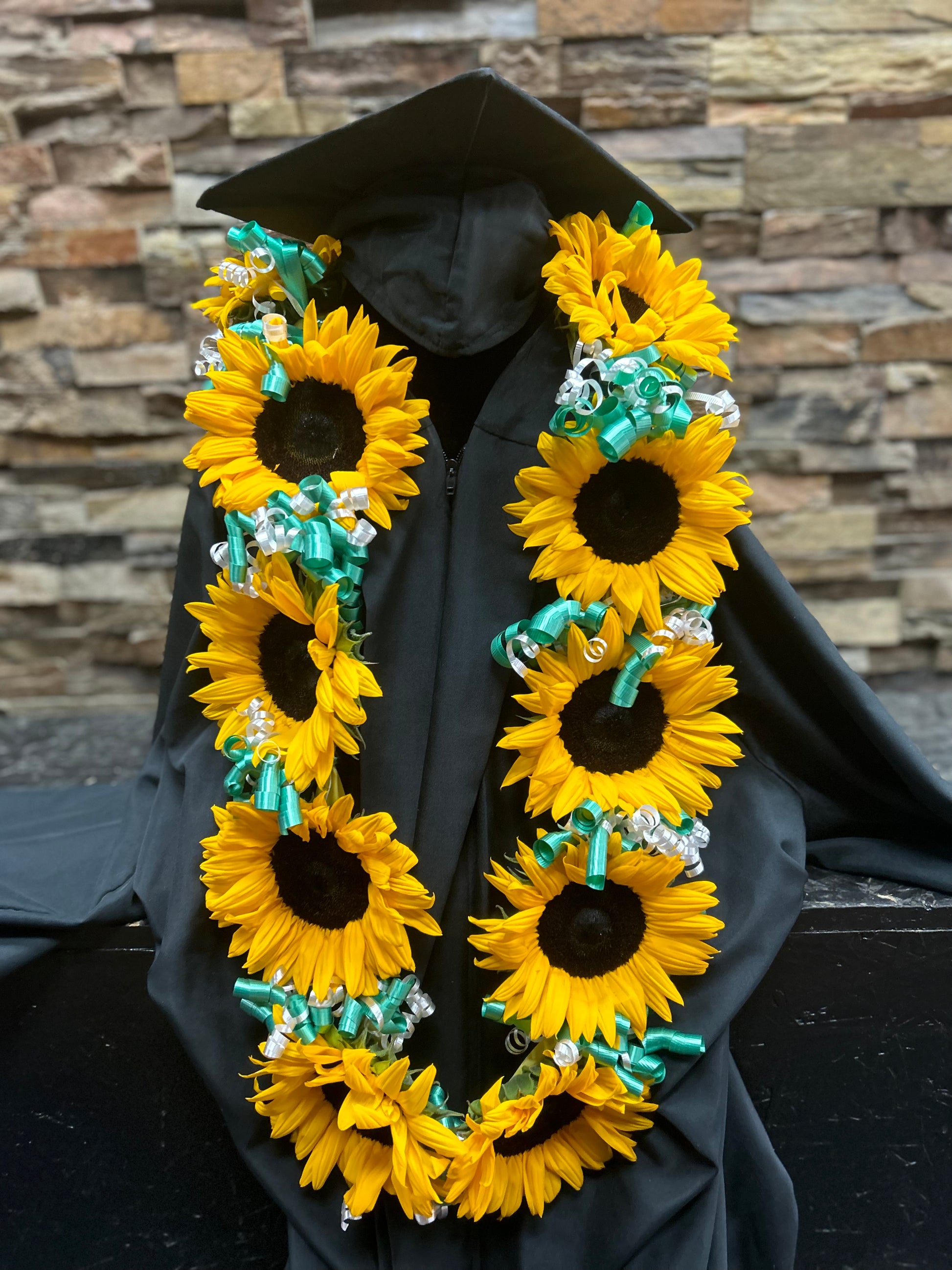 Custom Sunflower Graduation Lei - Funeral Flowers Online